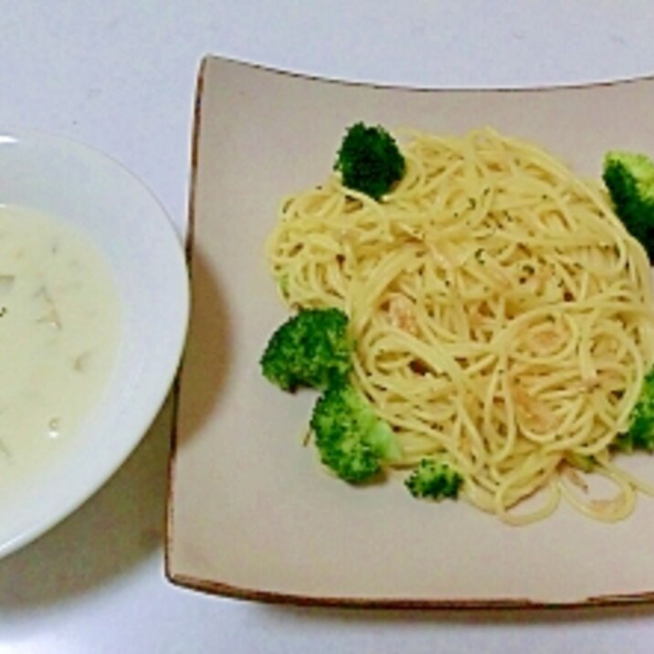 ☆クラムチャウダーdeつけ麺パスタ☆